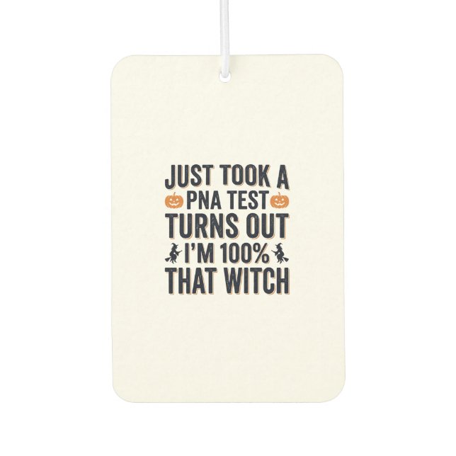 Funny Witch Test Halloween Quote Vector Design_1 Car Air Freshener (Front)