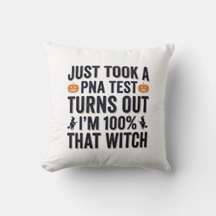 Funny Witch Test Halloween Quote Vector Design_1 Cushion