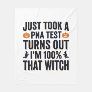 Funny Witch Test Halloween Quote Vector Design_1 Fleece Blanket