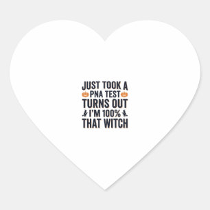 Funny Witch Test Halloween Quote Vector Design_1 Heart Sticker