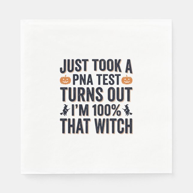 Funny Witch Test Halloween Quote Vector Design_1 Napkin (Front)