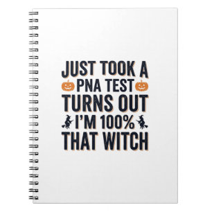 Funny Witch Test Halloween Quote Vector Design_1 Notebook
