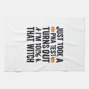 Funny Witch Test Halloween Quote Vector Design_1 Tea Towel
