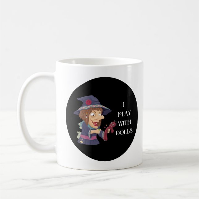 Funny Witch Voodoo Coffee Mug (Left)