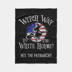 Funny Witch Way To White House Kamala Harris Hex P Fleece Blanket