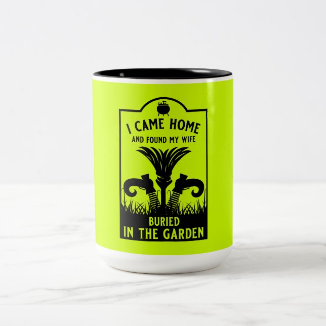 Funny Witch Wife Two-Tone Coffee Mug (Center)
