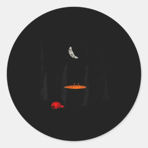 Funny Witches Brewing Cauldron Red Hat Anti Tr-mp  Classic Round Sticker