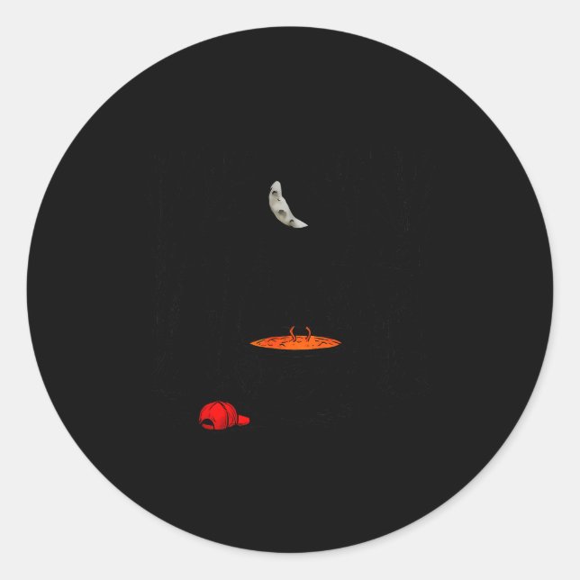 Funny Witches Brewing Cauldron Red Hat Anti Tr-mp  Classic Round Sticker (Front)