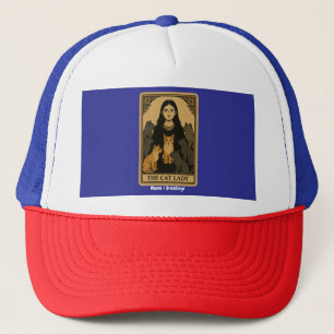 Funny Witchy Gothic Cat Lady Tarot Card Magical  Trucker Hat