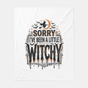 Funny Witchy Halloween Vintage Engraving Shirt Des Fleece Blanket