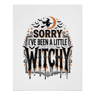 Funny Witchy Halloween Vintage Engraving Shirt Des Poster