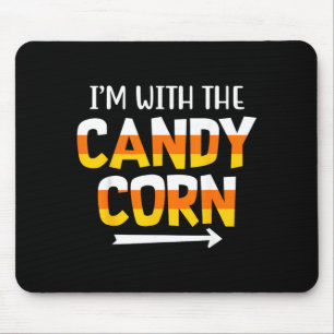 Funny with Candy Corn Halloween Matching Couples Mouse Mat