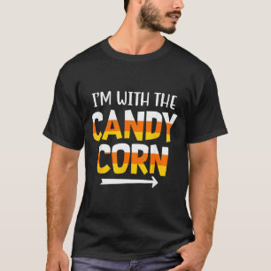 Funny with Candy Corn Halloween Matching Couples T-Shirt