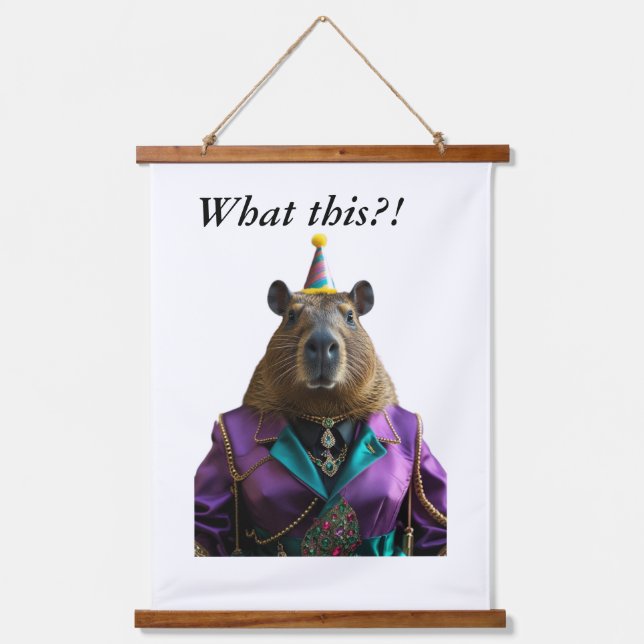 Funny with capybara hanging tapestry (Front)