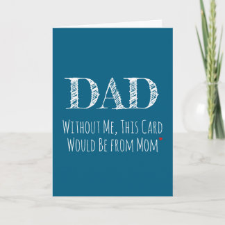 Funny Witty Minimalist Fathers Day Greeting Card