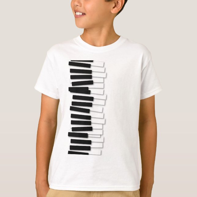 Funny Wobbly Piano Keyboard – Pianist & Musician  T-Shirt (Front)