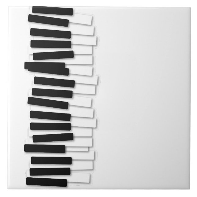 Funny Wobbly Piano Keyboard – Pianist & Musician  Tile (Front)