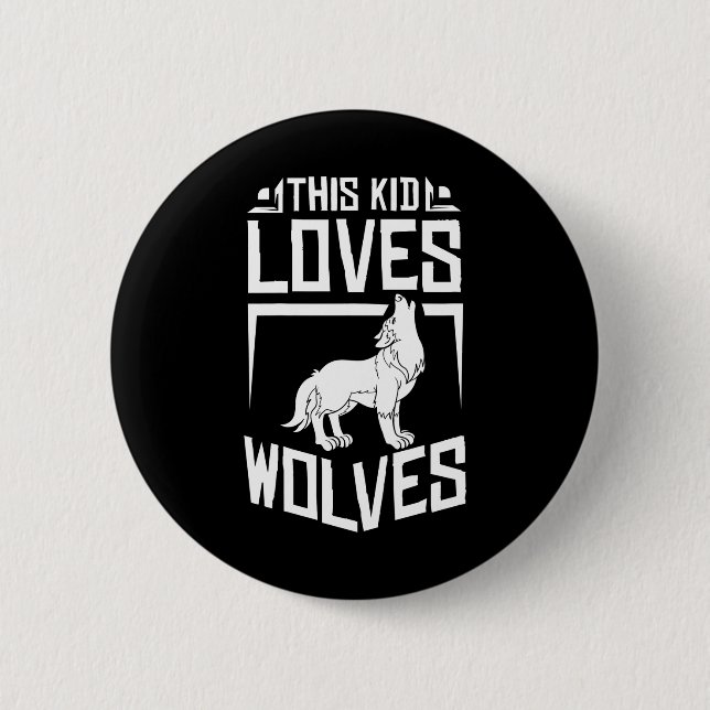 Funny Wolf For Wolves Farmer 6 Cm Round Badge (Front)