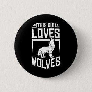 Funny Wolf For Wolves Farmer 6 Cm Round Badge