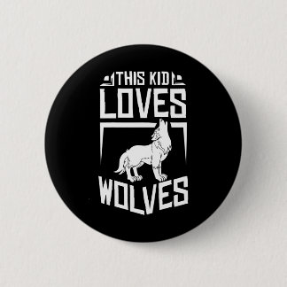 Funny Wolf For Wolves Farmer 6 Cm Round Badge