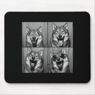 Funny Wolf Photo Booth Sungles Dog  Mouse Mat