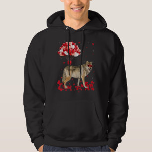 Funny Wolf Valentine's Day Tee Heart Animals Lover
