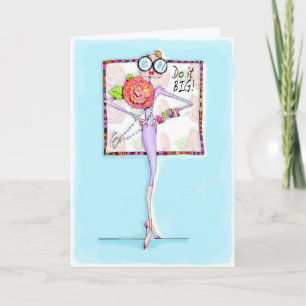 Funny Woman birthday card, birthday card friend
