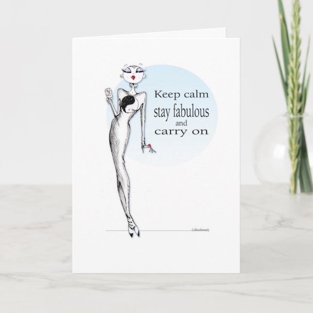 Funny woman birthday card, stay fab and frame it! card (Front)