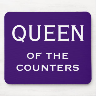 Funny Woman CFO Nickname - Queen of the Counters Mouse Mat
