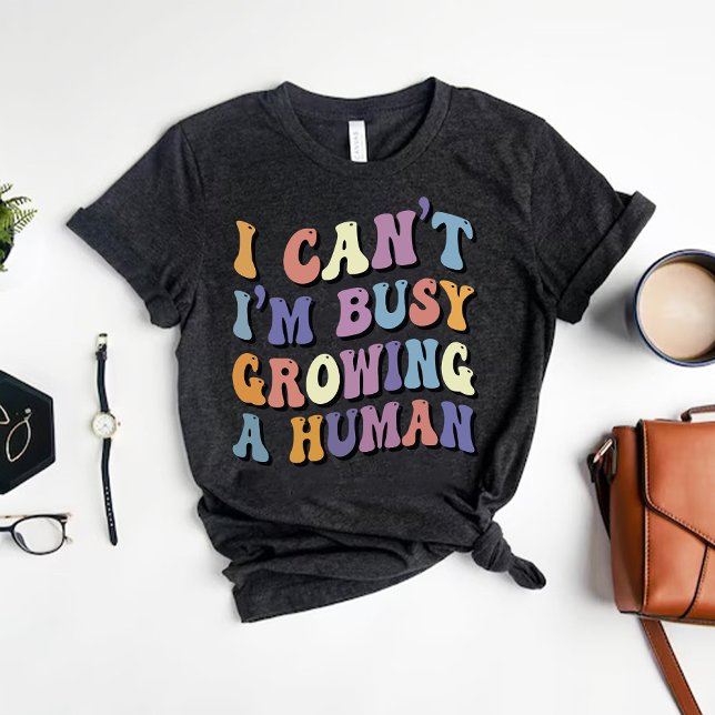 Funny Woman Pregnancy Announcement Groovy  T-Shirt (Funny Woman Pregnancy Announcement Groovy T-Shirt)