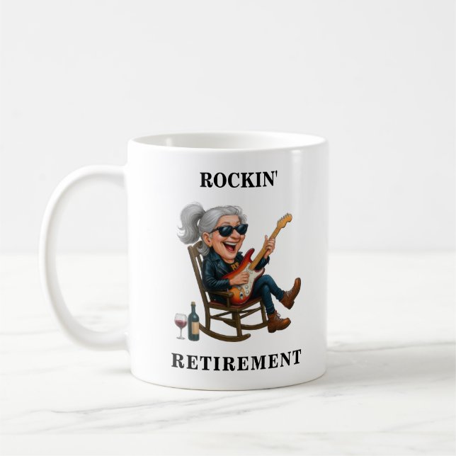 Funny Woman Retirement Coffee Mug (Left)