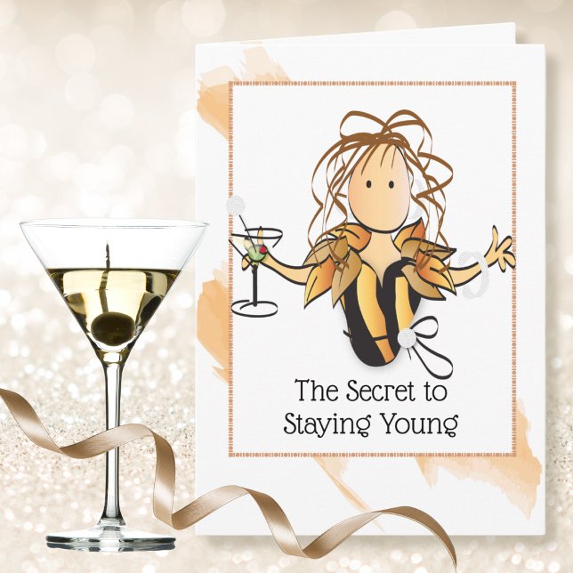 Funny Woman Snarky Cartoon for her Birthday Card (Creator Uploaded)