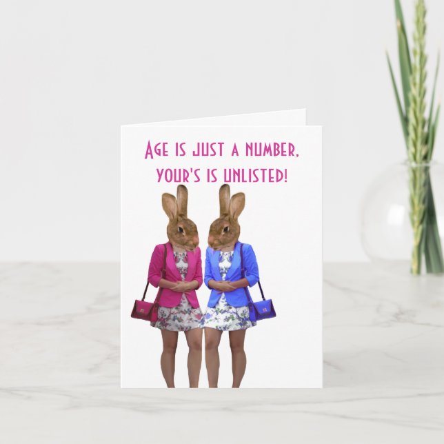 Funny womans age saying birthday card (Front)