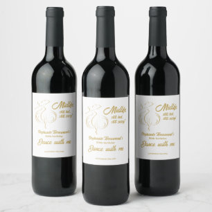 Funny Woman's Gold Midlife Still Hot 50th Birthday Wine Label