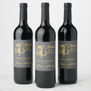 Funny Woman's Gold Midlife Still Hot 50th Birthday Wine Label