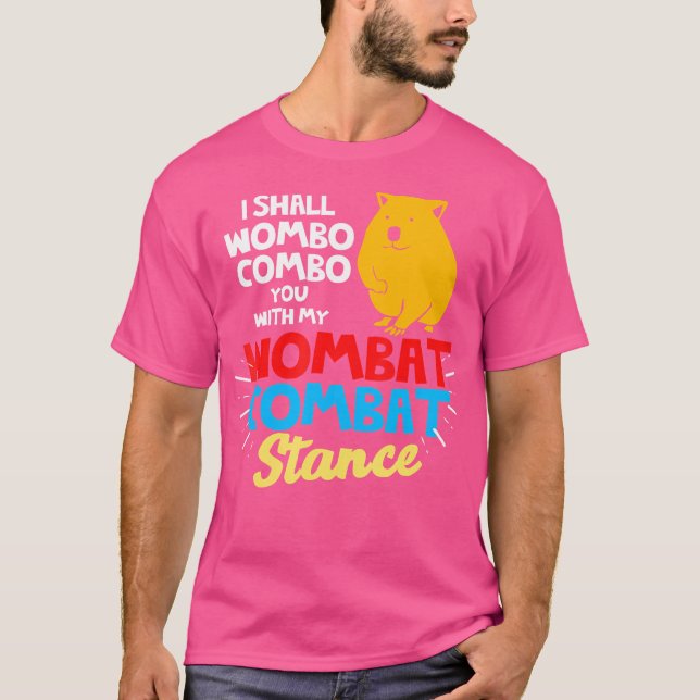 Funny Wombat Stance T-Shirt (Front)