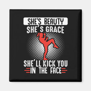 Funny Women Martial Arts Muay Thai Magnet