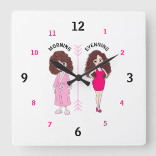 Funny Women Mood Wall Clock