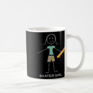 Funny Women Skateboarding Skater Girl Skateboarder Coffee Mug