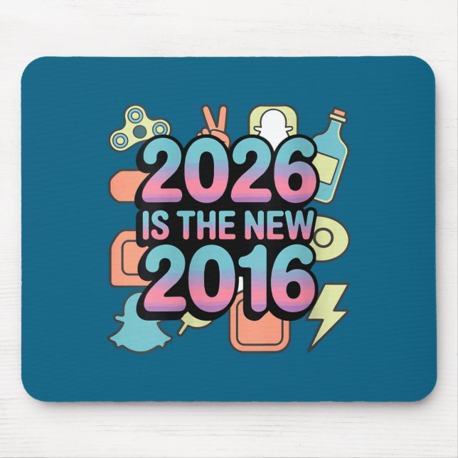 Funny Women's 2016 Retro Nostalgia V Mouse Mat (Front)