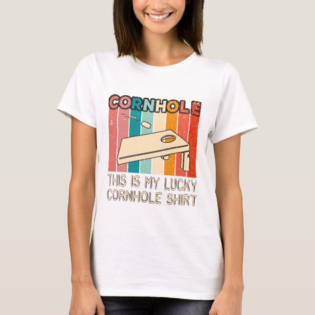 Funny women's cornhole t-shirt (Front)