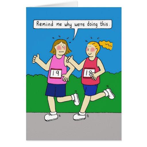 Image of Funny women's jogging card