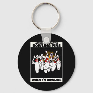 Funny Womens Kids Seven Ten Pin Laughing Mocking B Key Ring