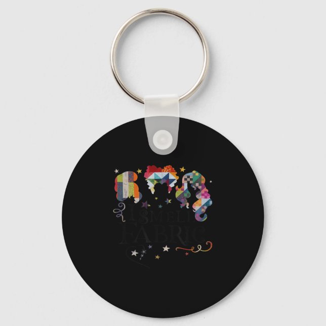 Funny Womens Quilting Quilter Sewer Sewing I Smell Key Ring (Front)