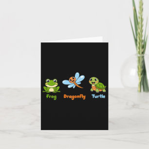 Funny Womens Subtle Political Humor Frog Dragonfly Card