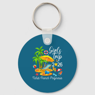 Funny Women's Tahiti French Polynesia Beach Key Ring