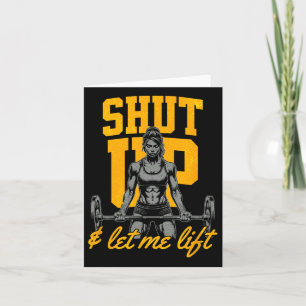Funny Women's Weightlifting Bodybuilding Muscle Sa Card