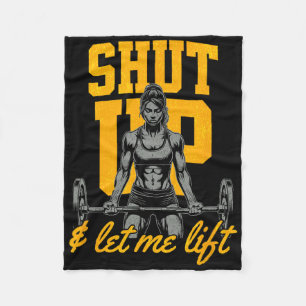 Funny Women's Weightlifting Bodybuilding Muscle Sa Fleece Blanket