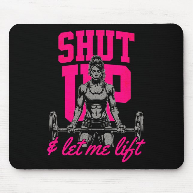 Funny Women's Weightlifting Bodybuilding Muscle Sa Mouse Mat (Front)