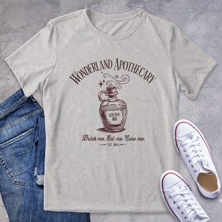 Funny Wonderland Apothecary Logo Bookish Tri-Blend Shirt